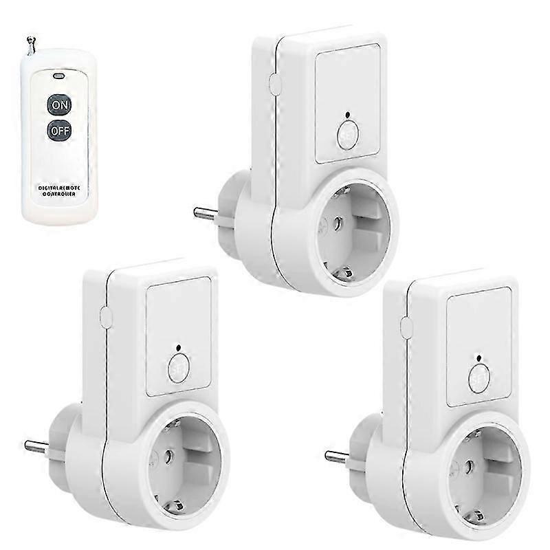 1-5X Wireless Smart Remote Control Switch for EU Plug Sockets - Convenient Power Outlet Control