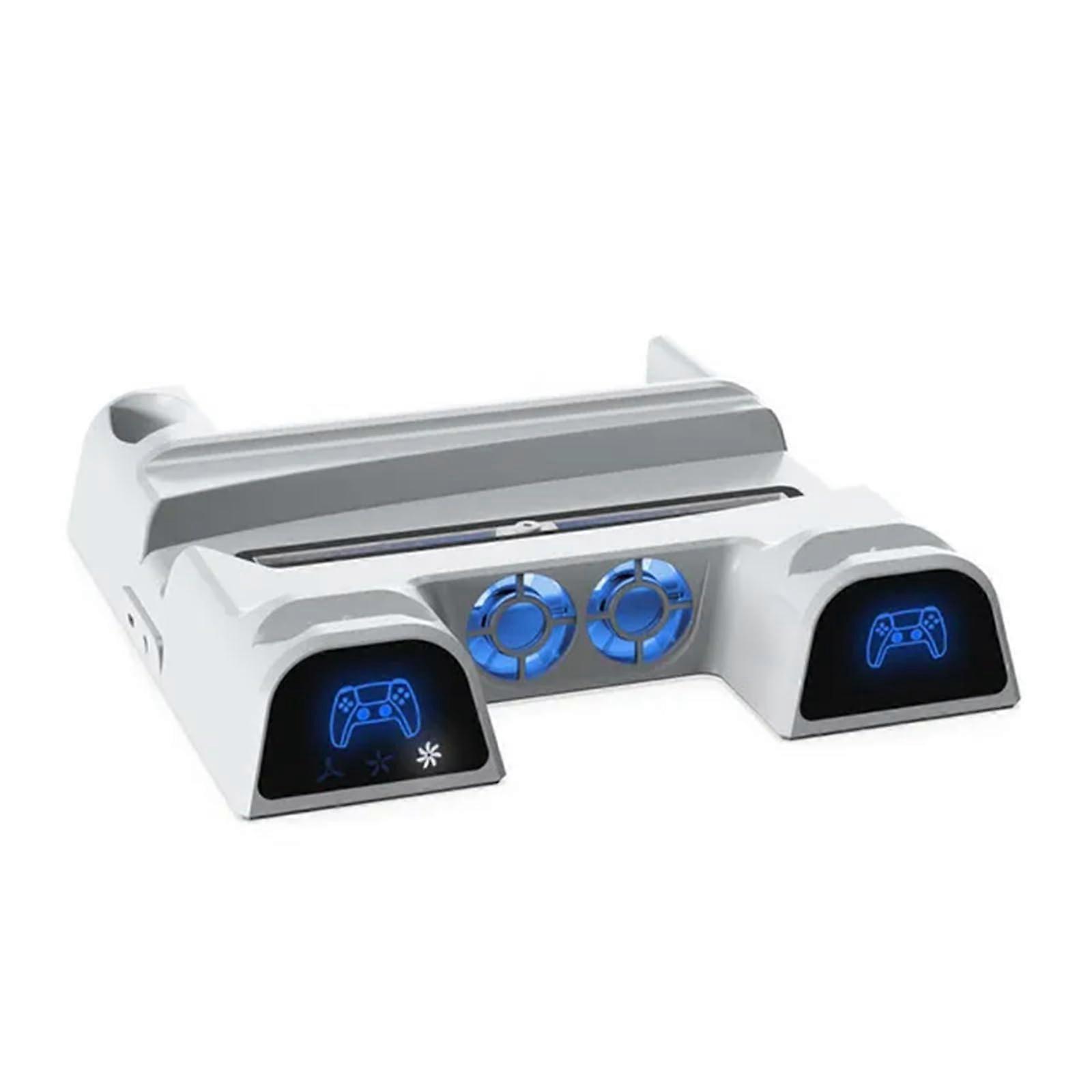 Multifunctional Cooling Fan Base Double Controller Charging Dock Station BuiltIn Game Disc Slot for P5 Console