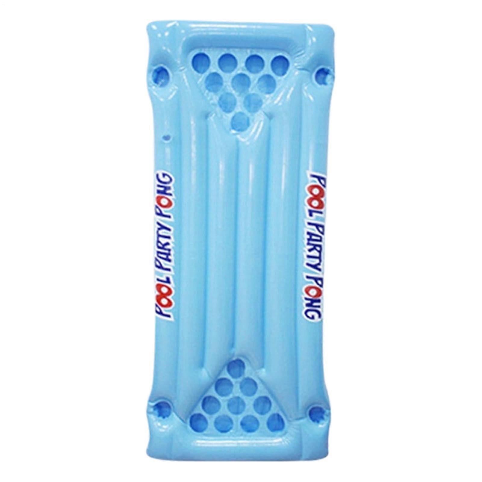 Pool Table Floating Pong Game Barge Cupholders HeavyDuty Lounge Float Blue 59.06x22.83x3.94 In 1 Piece