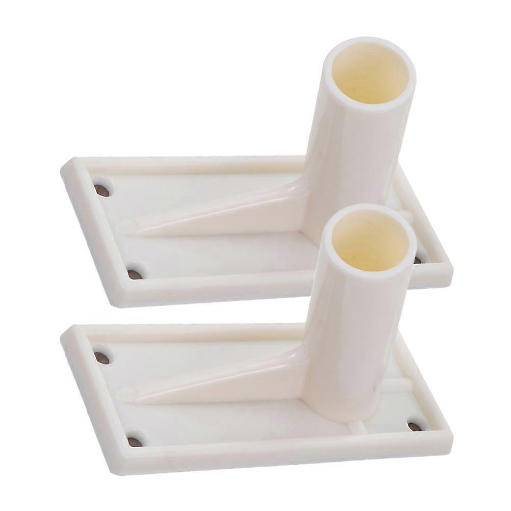 Outdoor Adhesive Flagpole Bracket for Flag with 8Pcs White Set