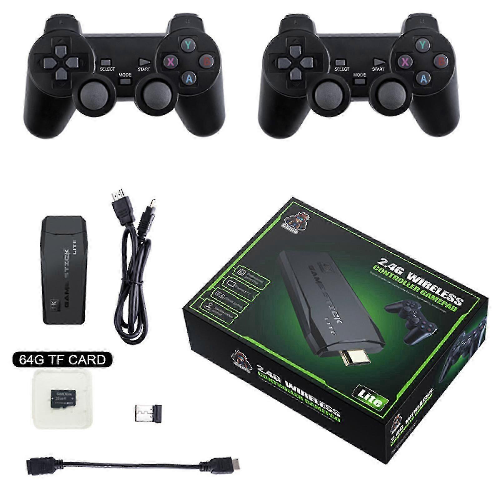 Retro Game Console with 4K Support 20000+ Games 2.4G Wireless Controllers Plug and Play 64GB Storage-M