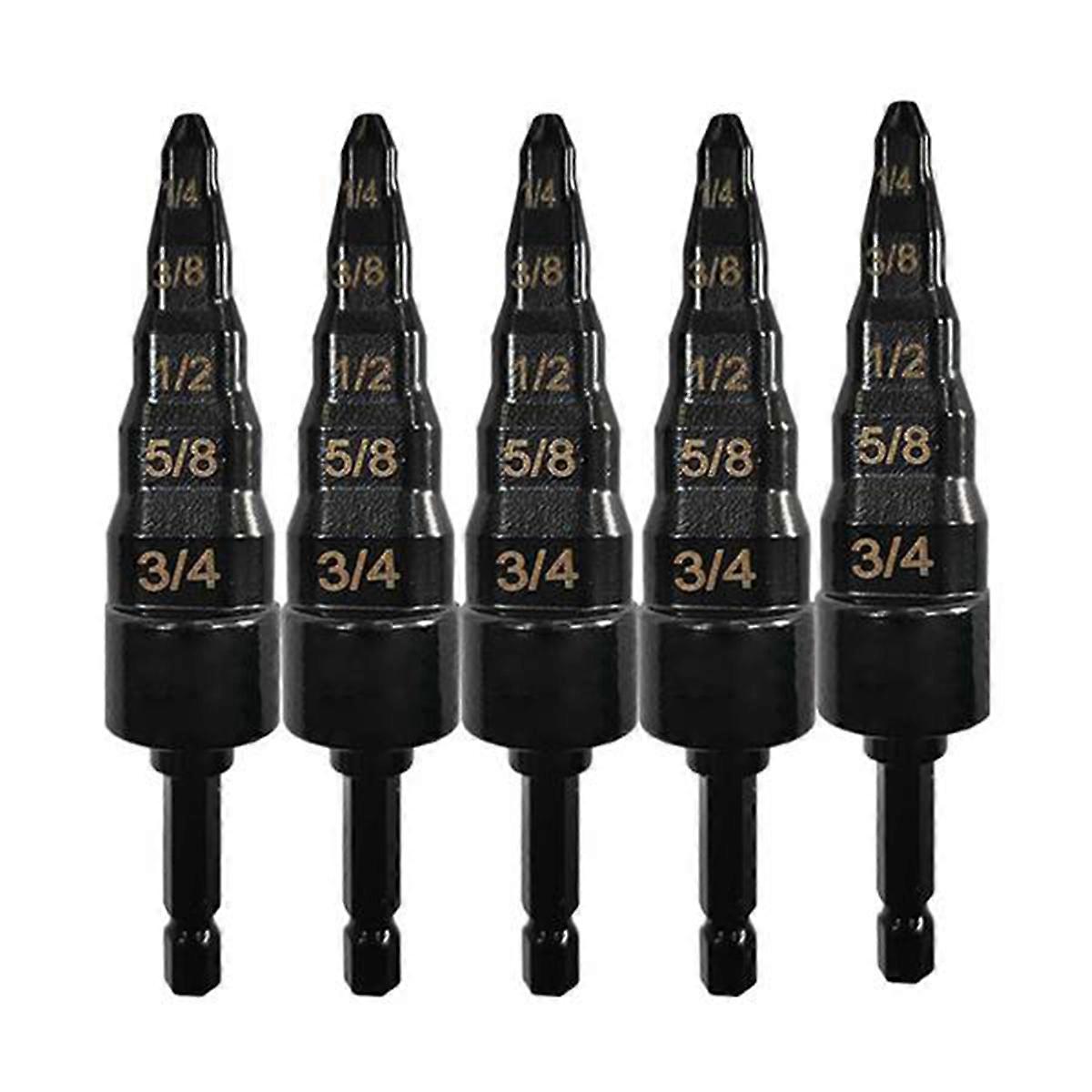 5pcs Air Conditioner Copper Pipe Expander Swaging Drill Bit-B