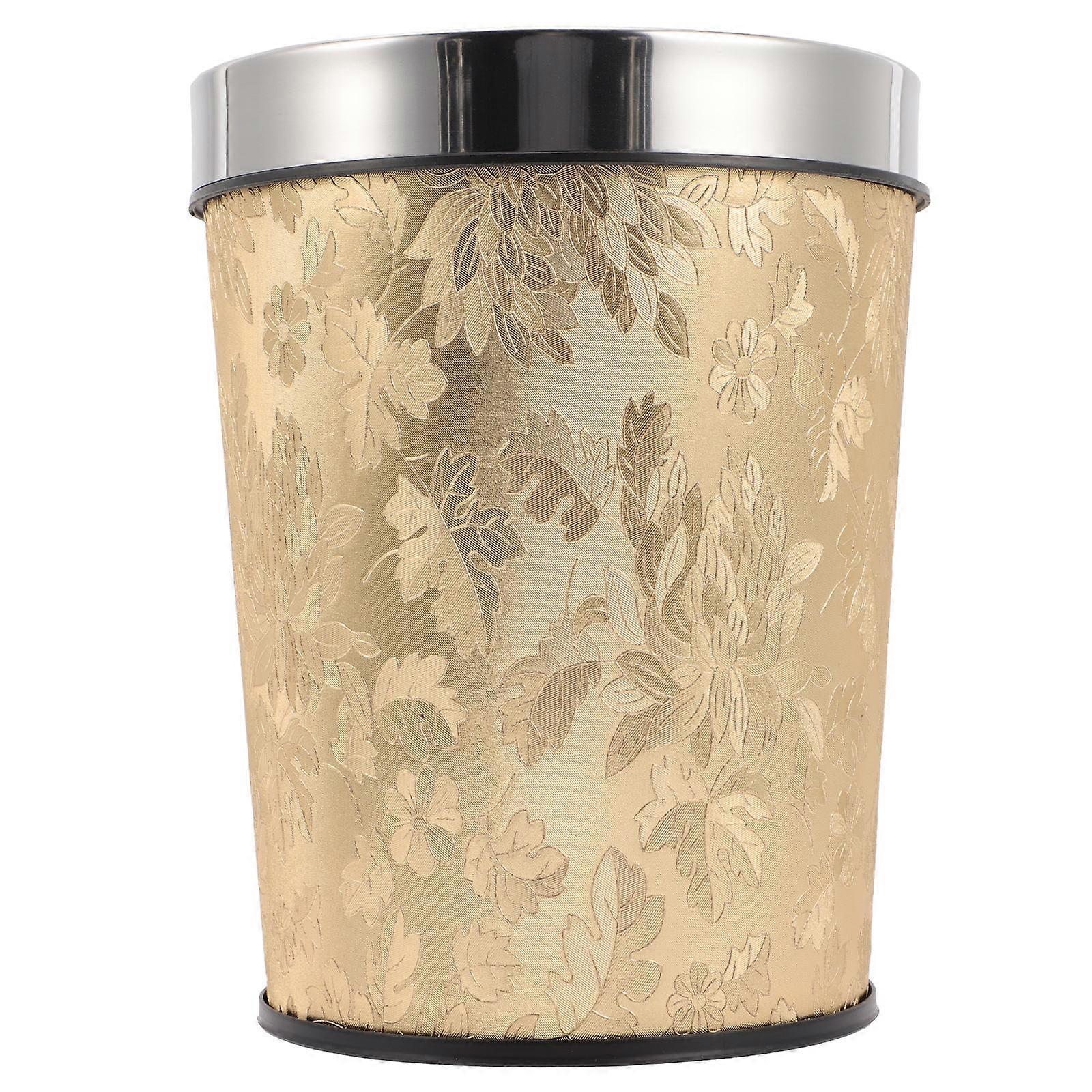 Household Waste Bucket 2Pcs Retro Style Garbage Can for Home Use
