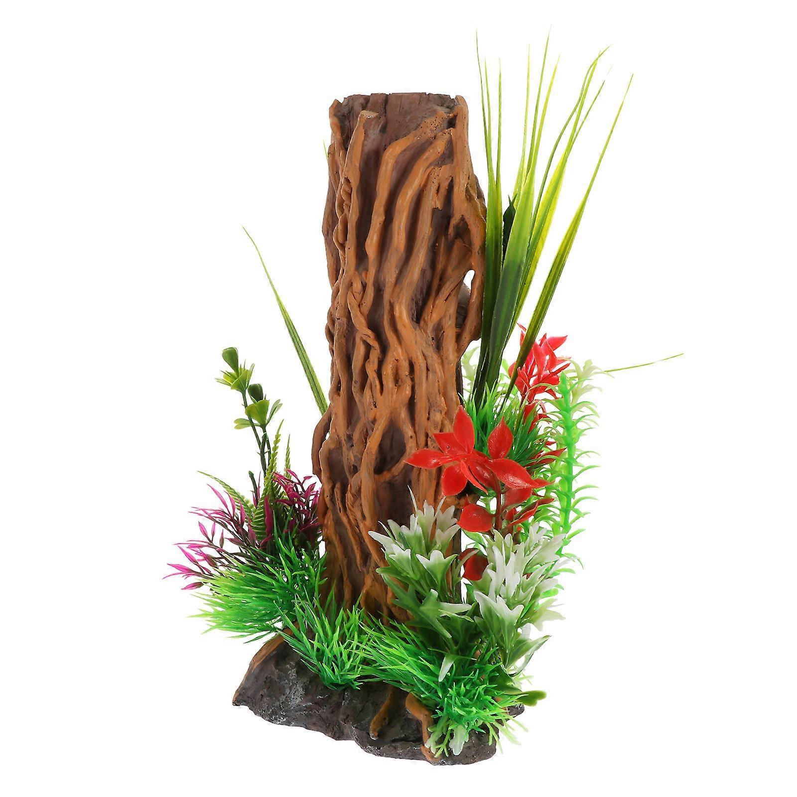 Simulation Stump for Fish Tank Adornment with Assorted Color