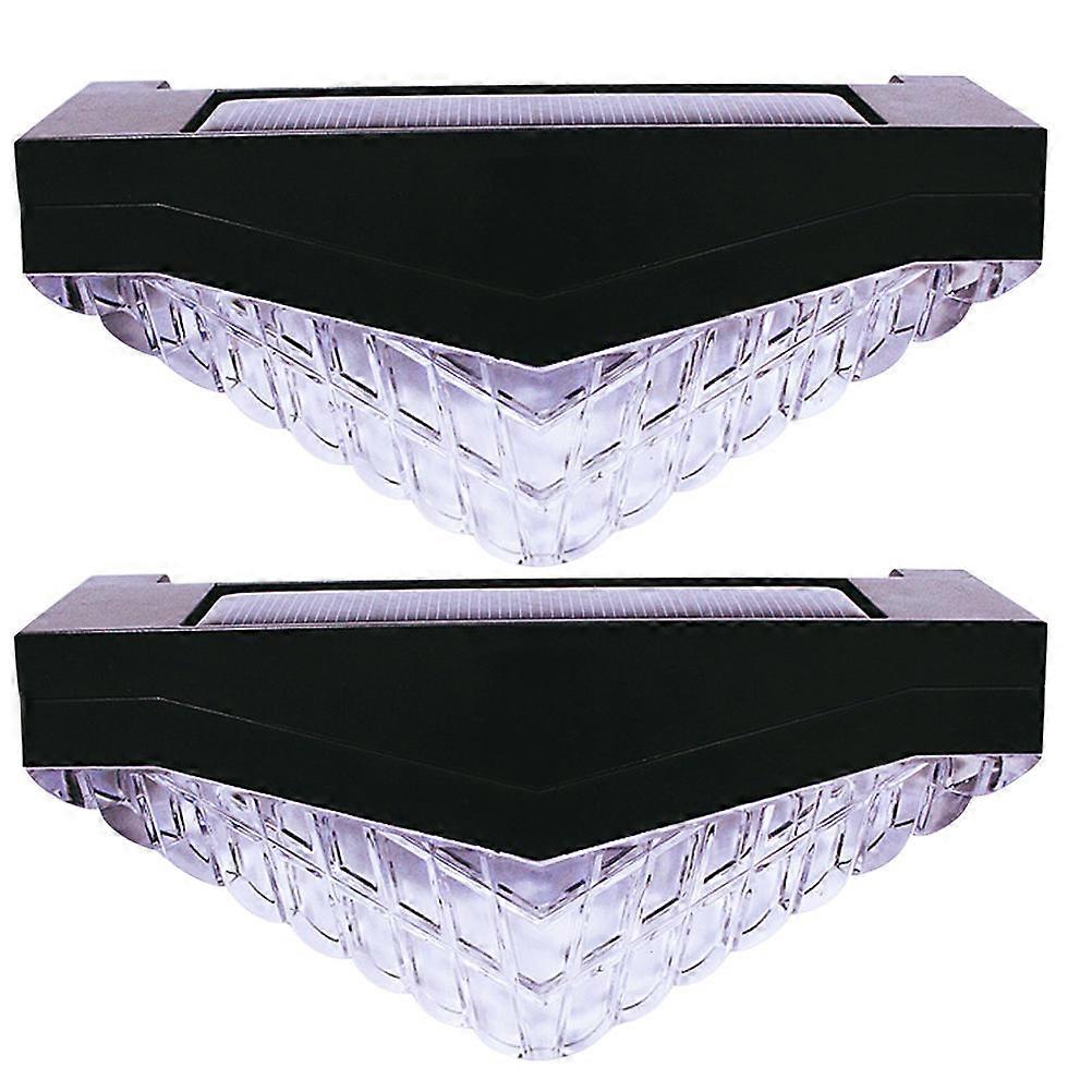 Garden And Patio Solar Powered Light For Outdoor Night Use In Black Color With Waterproof Design For 2Pcs