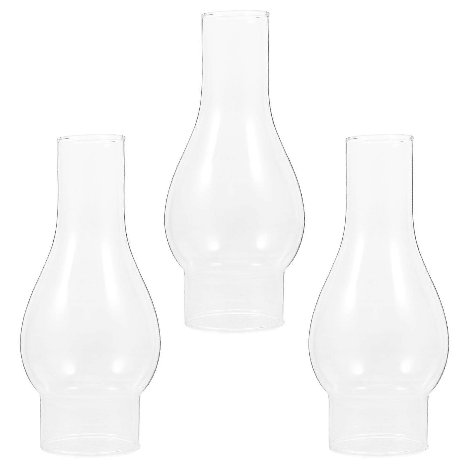 Kerosene Lamp Glass Chimney Replacement for Windproof Use 12Pcs