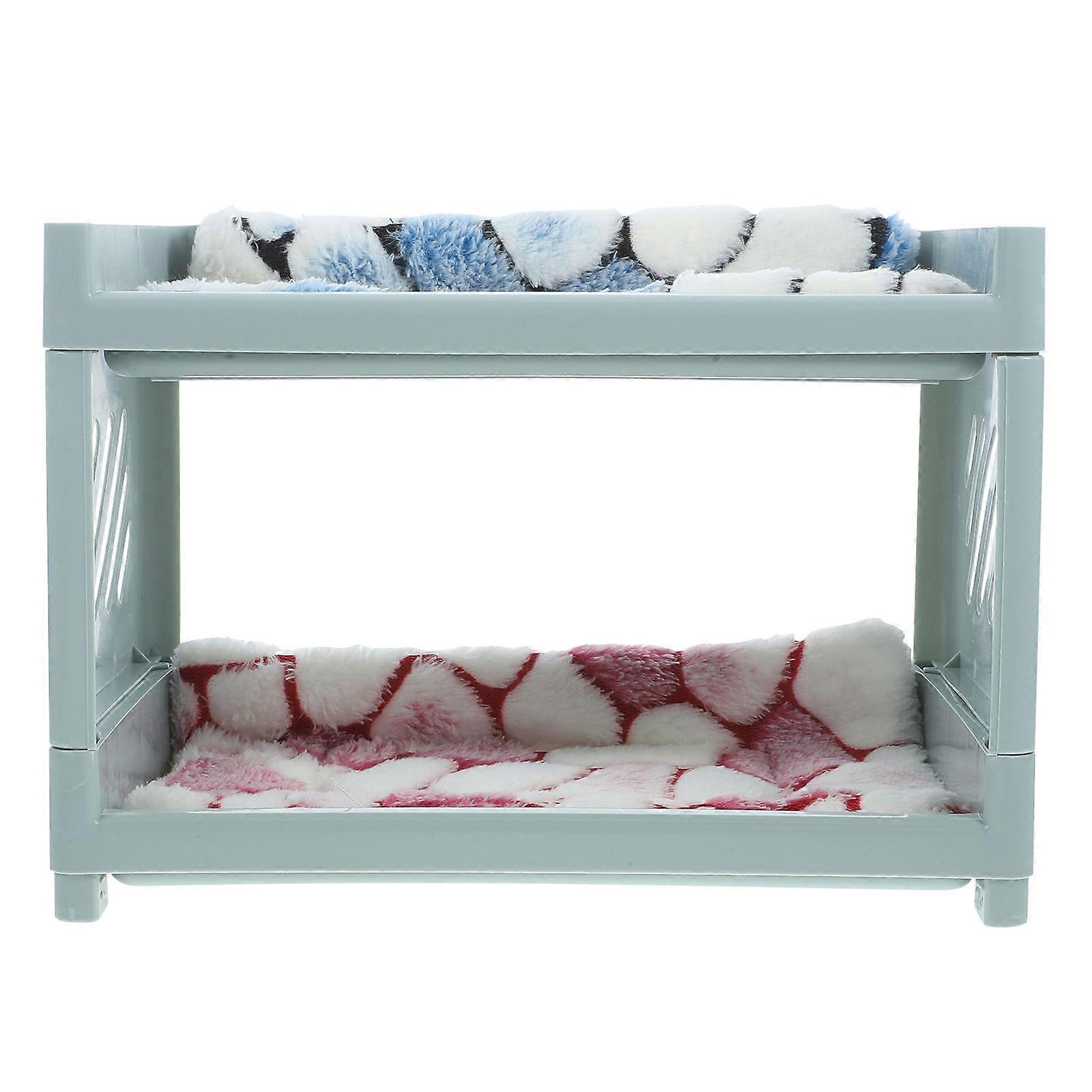 Hamster Hideout Accessory 2 Sets Cute Chinchilla Bed Indoor Space Light Green Provide Private Space