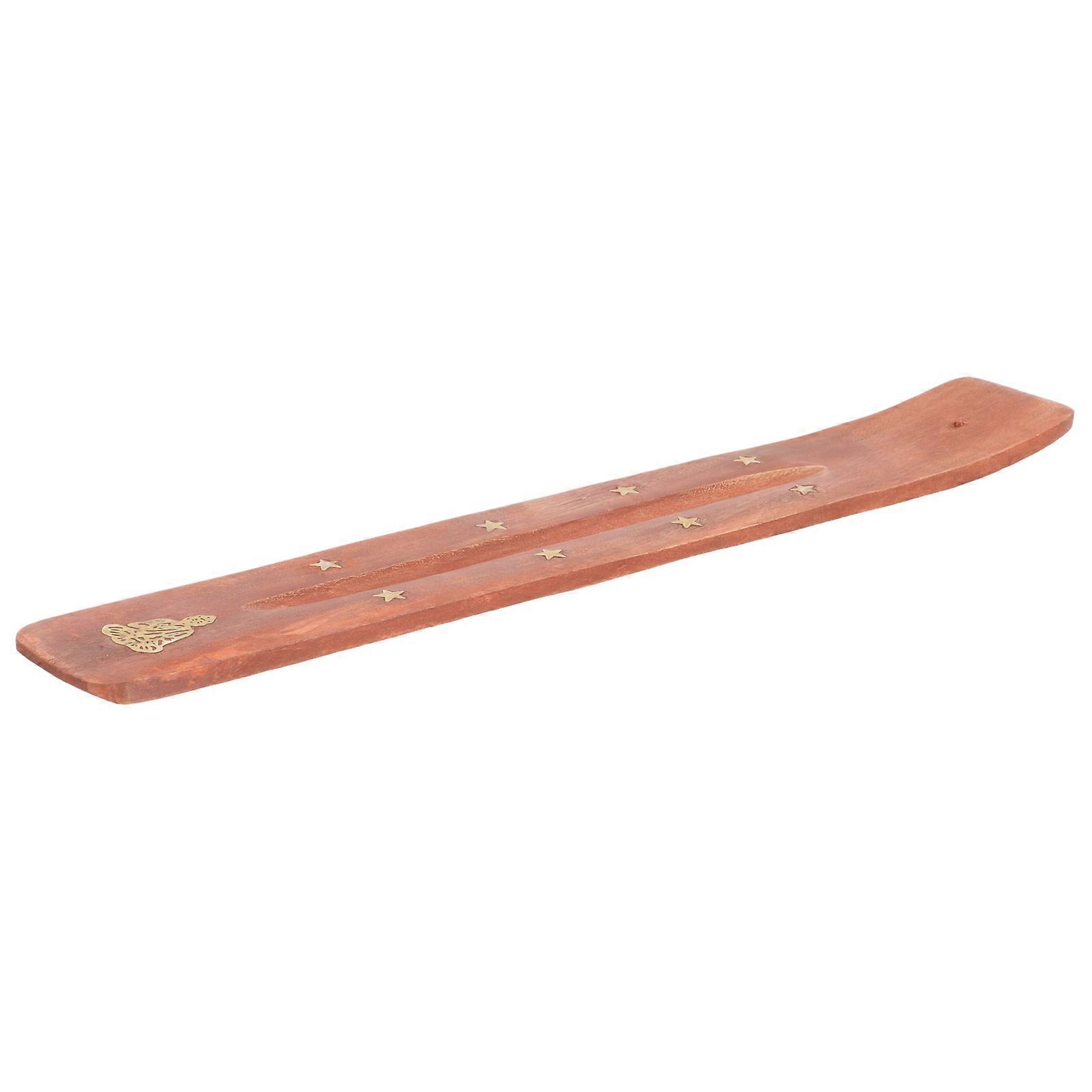 Light Brown Incense Stick Holder for Aromatherapy 2Pcs with Vintage Pattern