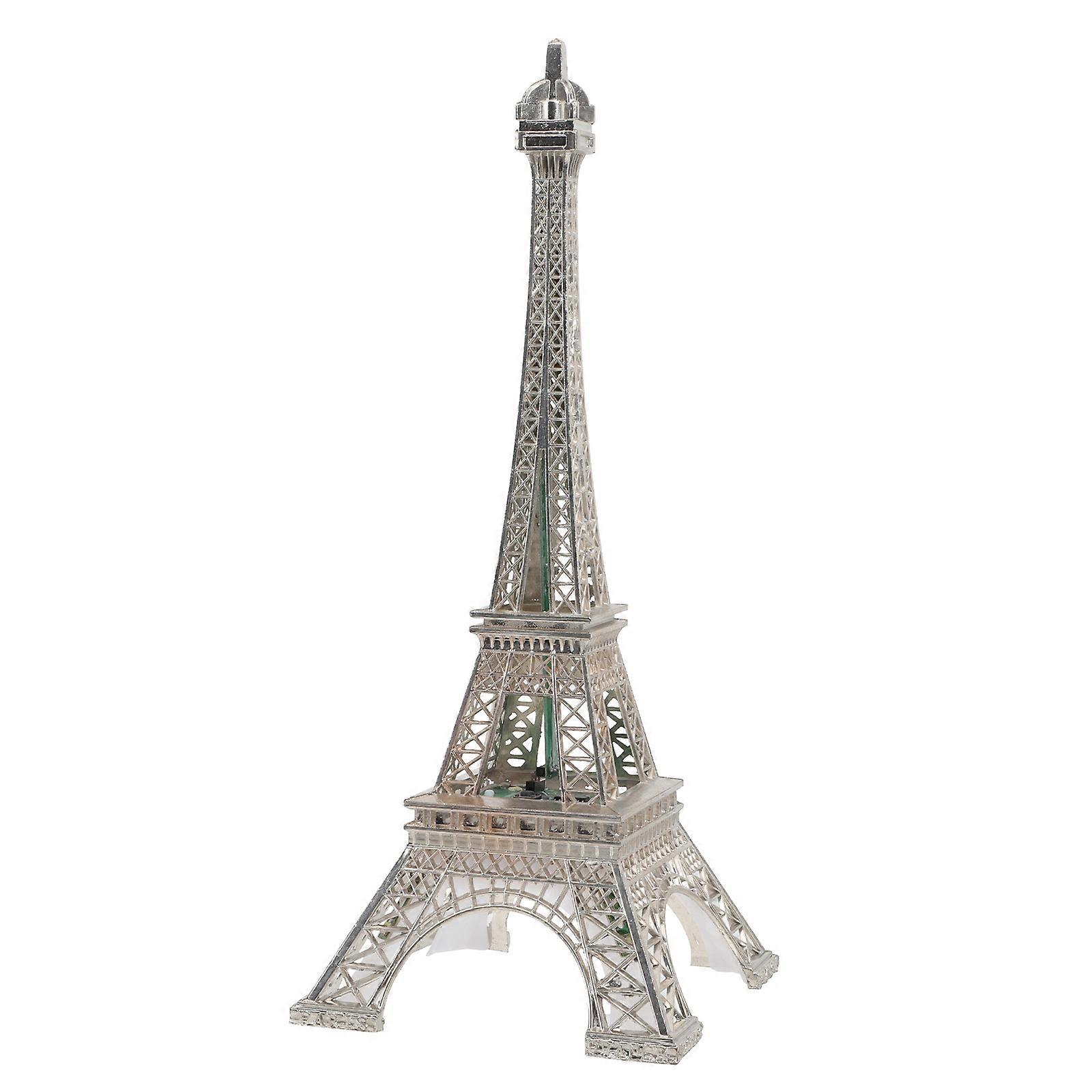 Creative Metal Model Eiffel Tower Decor with LED Lighting 2Pcs