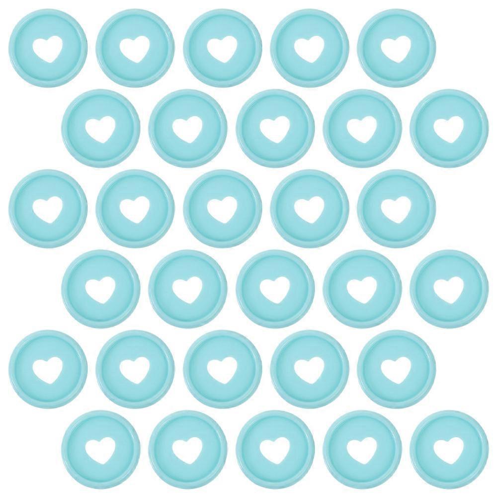 Loose-Leaf Binder Discs 60 Pcs Disc-Shaped Binding Tools For Creative Projects Office Workers In Sky-Blue Plastic