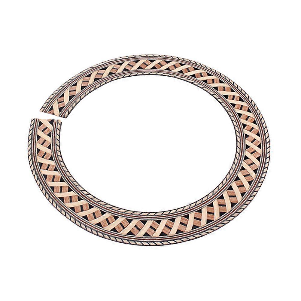 Tillbehör för klassisk gitarr, trärosett, böjda remsor för ljudhålsdekoration, innerdiameter 93 mm, 1 set