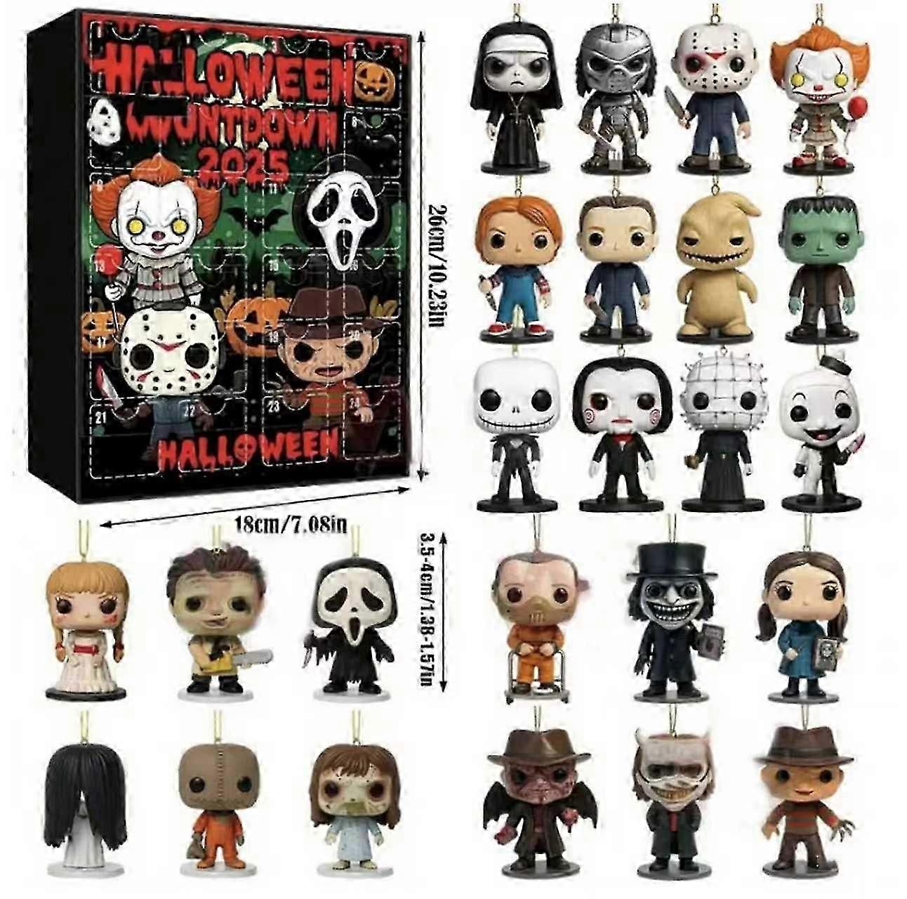 2025 Limited Edition! 24-Day Horror Movie Figure Advent Cale