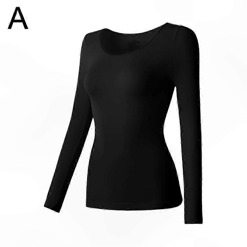 Termisk långärmad tröja för kvinnor - Vinterhöstbaslagertopp