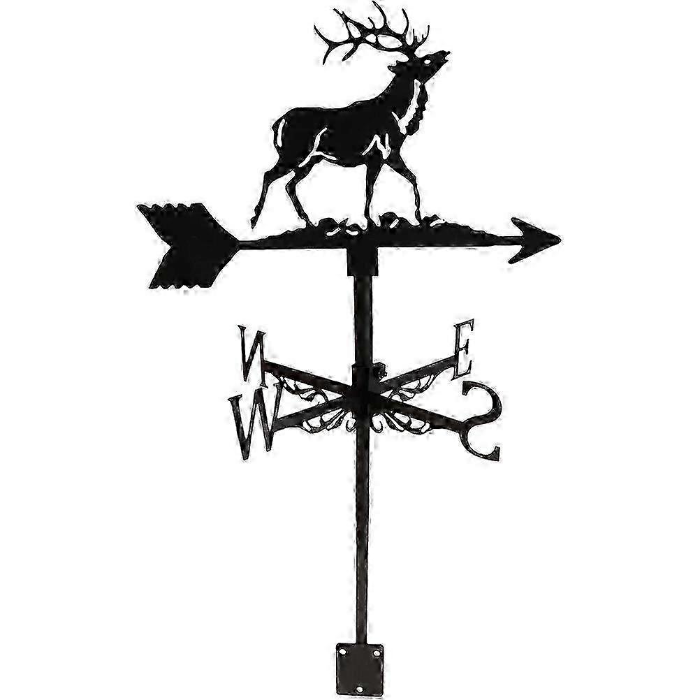 2025 Iron Weather Vane Vintage Metal Weathervane Wind Direction Indicator Elk Weather Vane