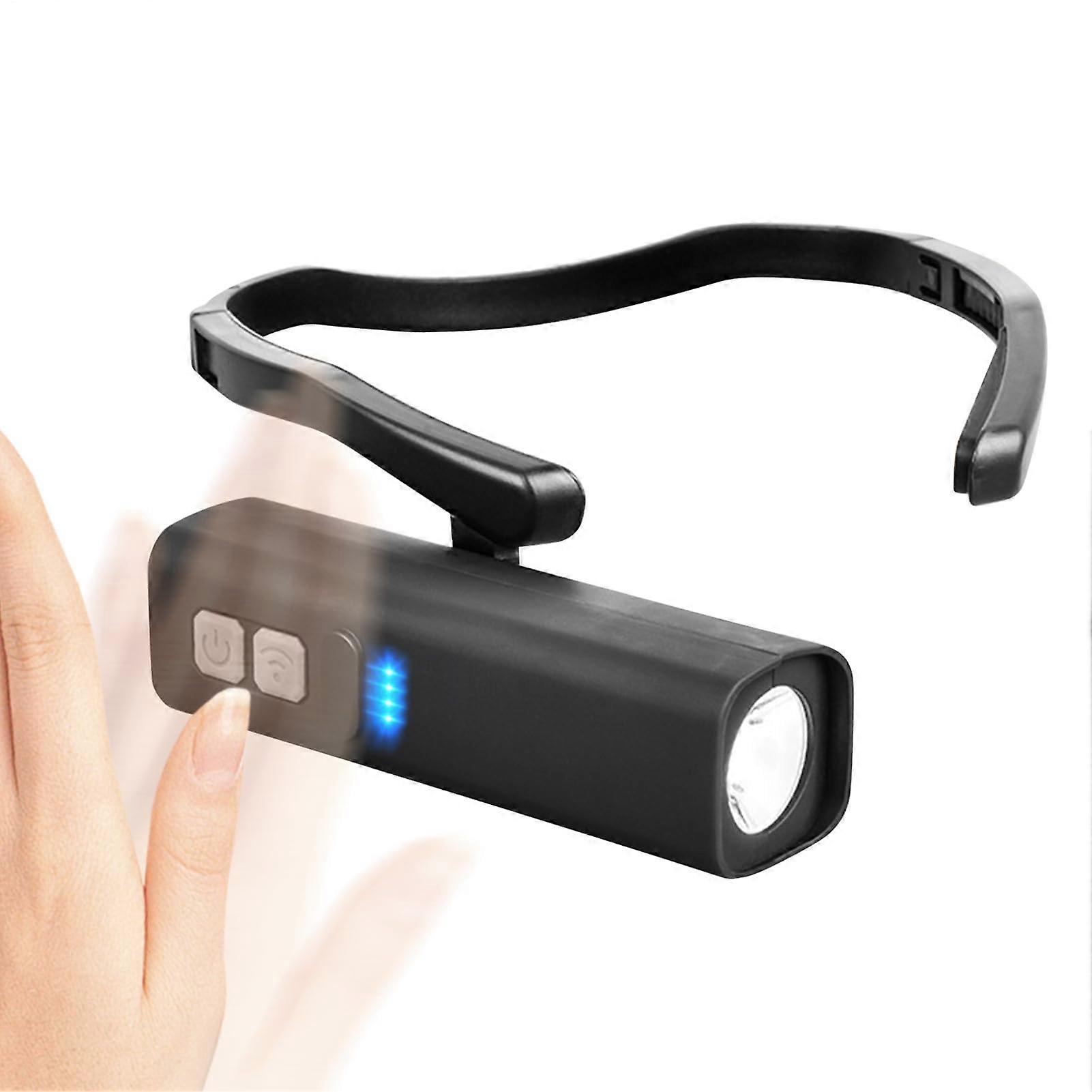 Head Torch 11x3.1x3.1 cm Headlamp Ear Clip Hands  Motion Sensor Rechargeable Waterproof for Hiking