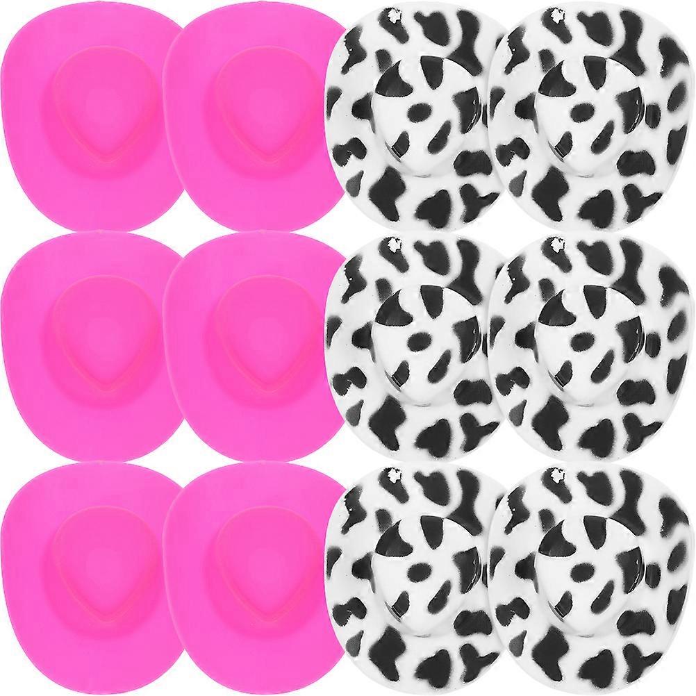 Doll Hats Tiny Cowboy Hats for Decor 100Pcs Assorted Color