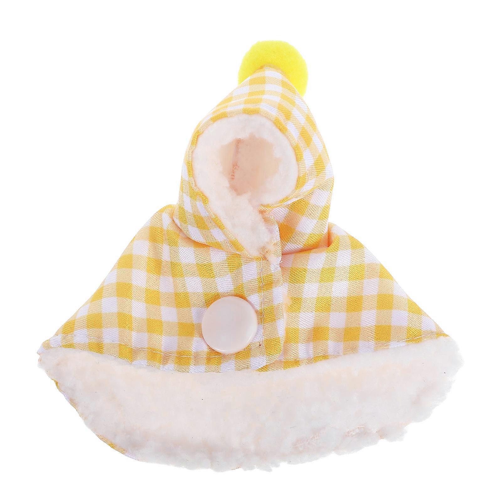 Warm Parrot Cloak Soft Plush Yellow Parrot Sweater for Birds