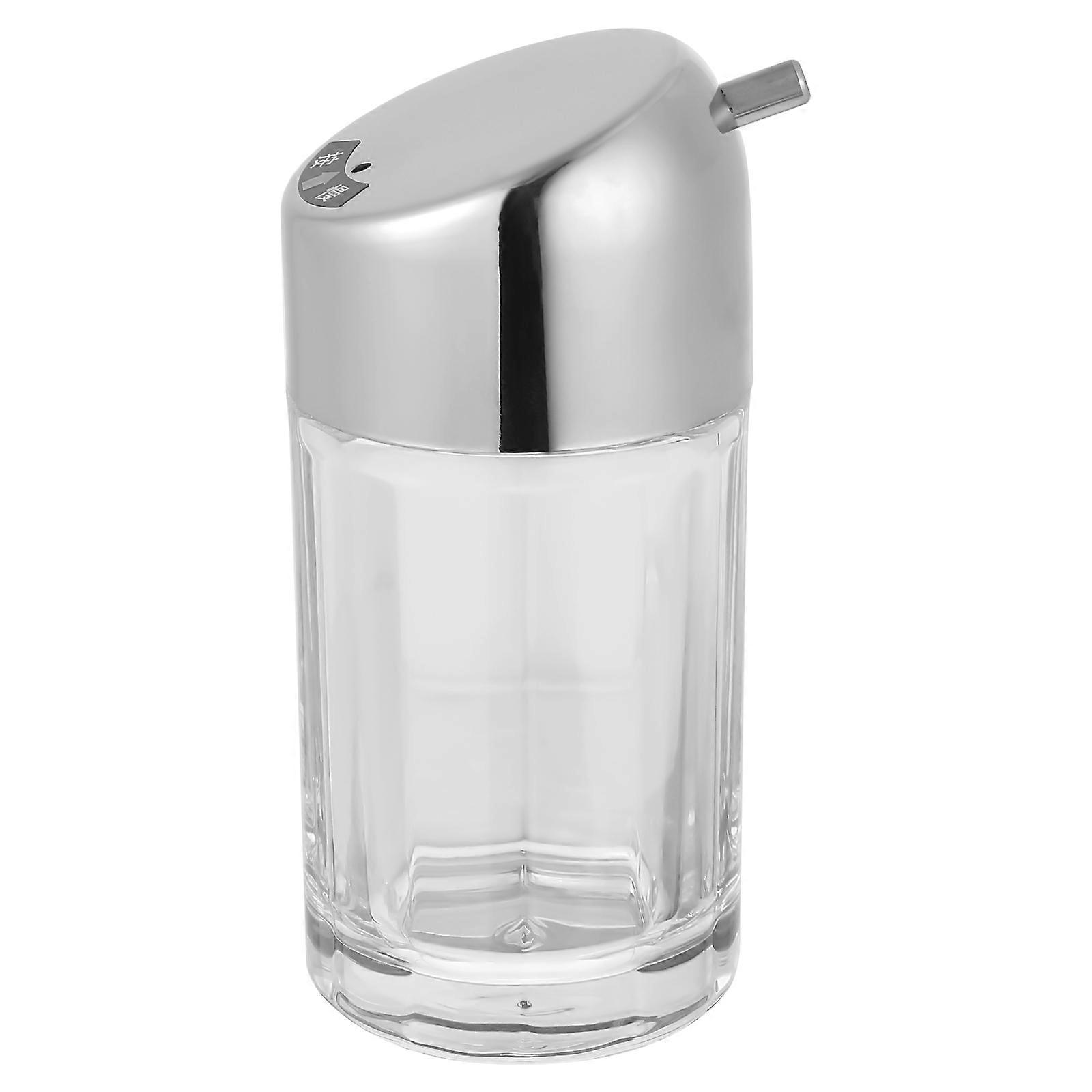 Multifunctional Oil Bottle Acrylic Soy Storage Bottle for Storage 2Pcs Silver