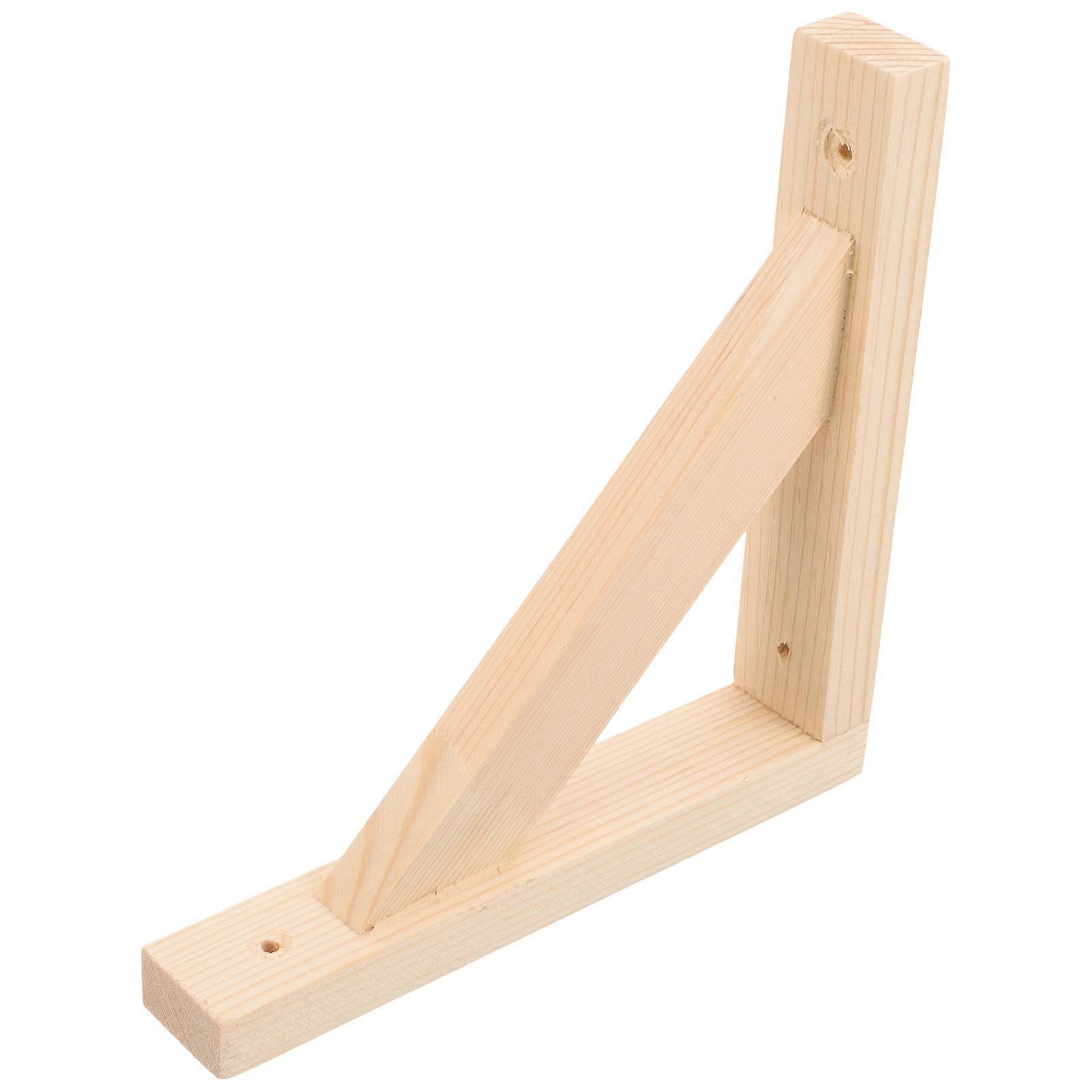 Triangle Wood Shelf Support Bracket 4Pcs Space-saving Solution For Wall Storage Beige Color