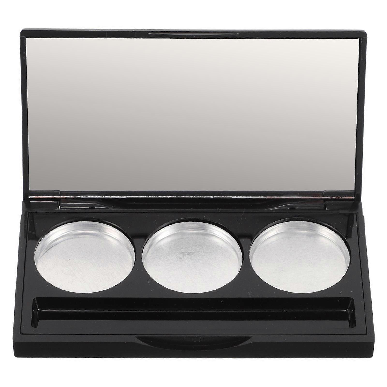 Portable Makeup Palette 3-Grid for Refillable Cosmetic Storage 3Pcs