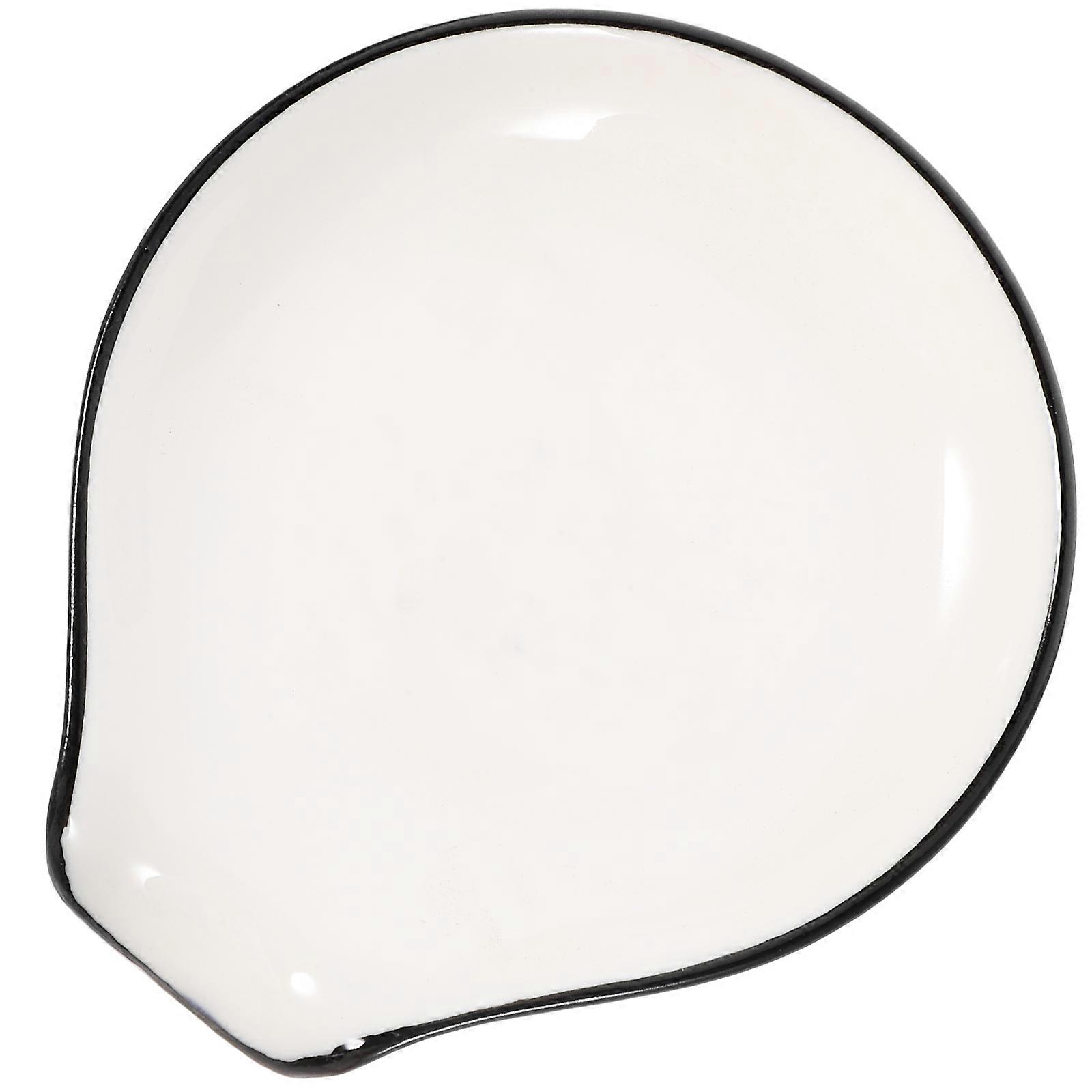 Square Beige Spoon Rest For Kitchen Utensils And Dining Table Use With Rustic Style 1Set