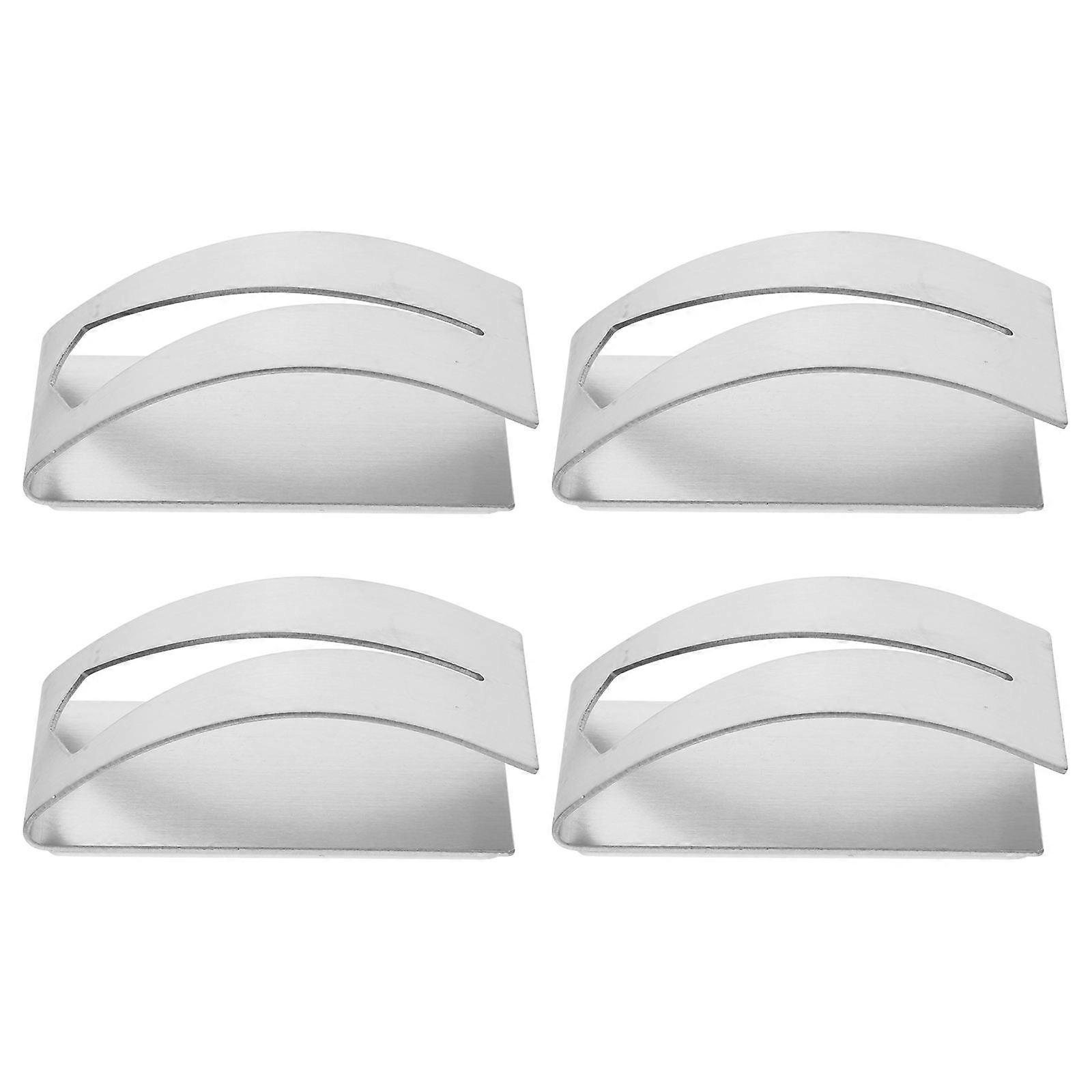 Nail-Free Towel Hook Kitchen Hanging Hooks for Home 8Pcs Silver