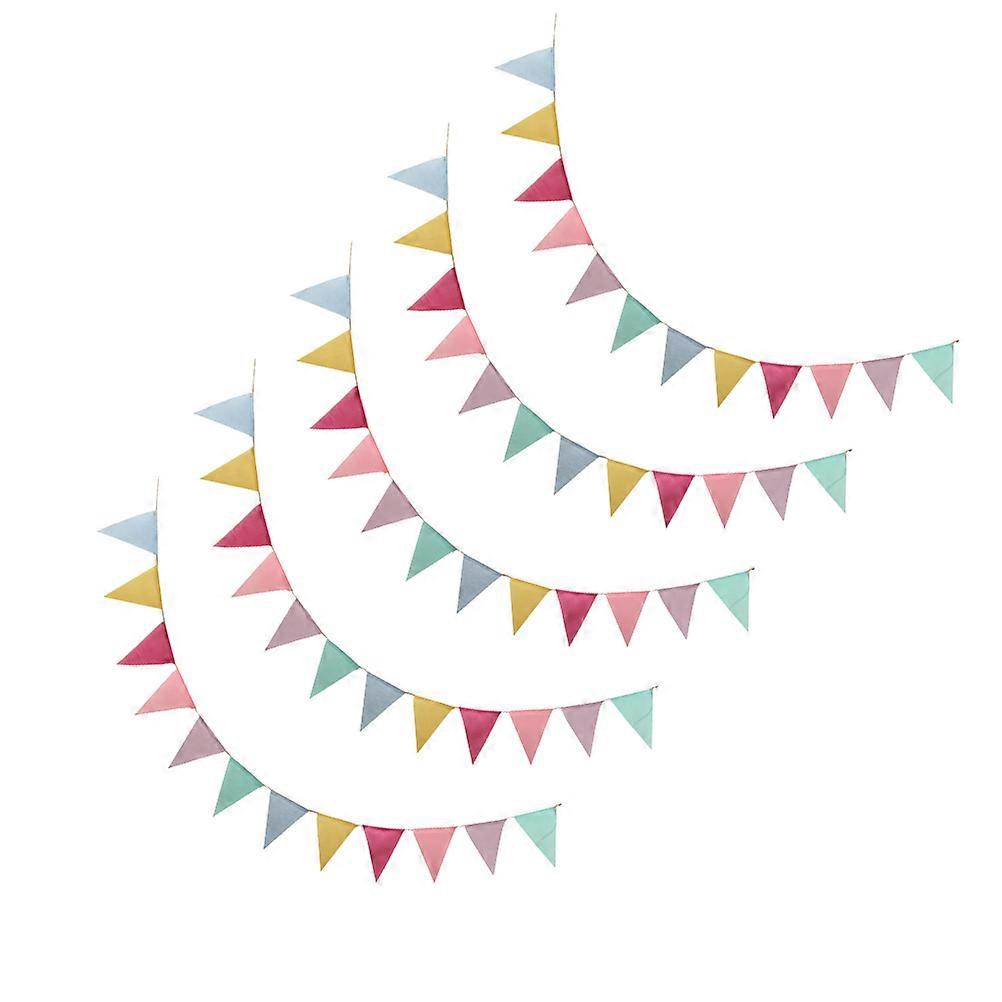 Colorful Banner Pennant Photo Props For Event Decoration 2.8m Length Triangular Style 10 Sets