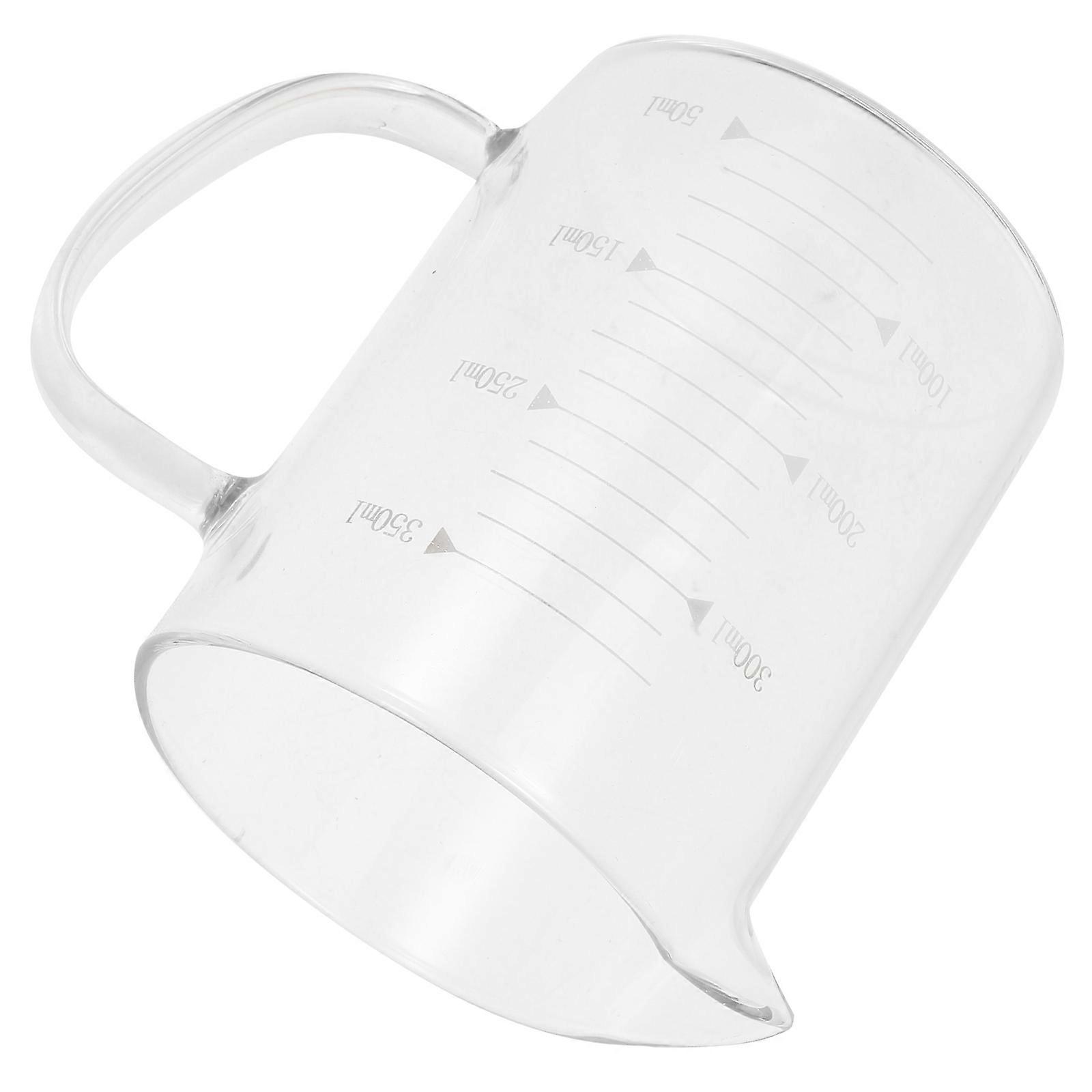 Glass Milk Cup for Kitchen Use 3Pcs with Clear Scale for Measuring