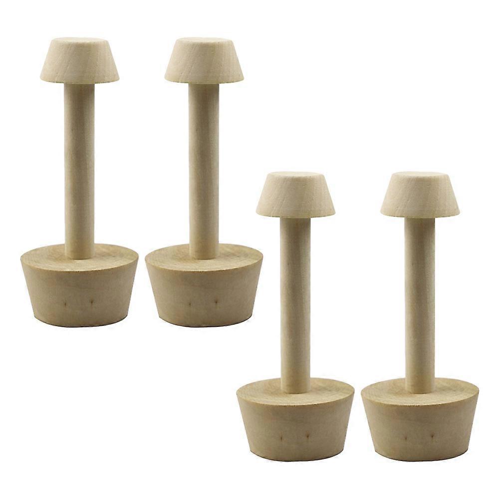 Double-Sided Wooden Tart Tamper for Baking 8Pcs Pastry Dough Tool