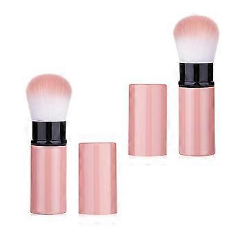 2PCS Telescopic Makeup Brush,Soft Powder Blusher Brush,Makeup Tool Brush