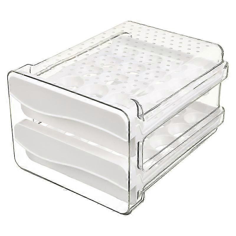 Minglan 20/40 Grids Eggs Storage Box Refrigerator Eggs Box Household Drawer-type Food Container Eggs Organizer