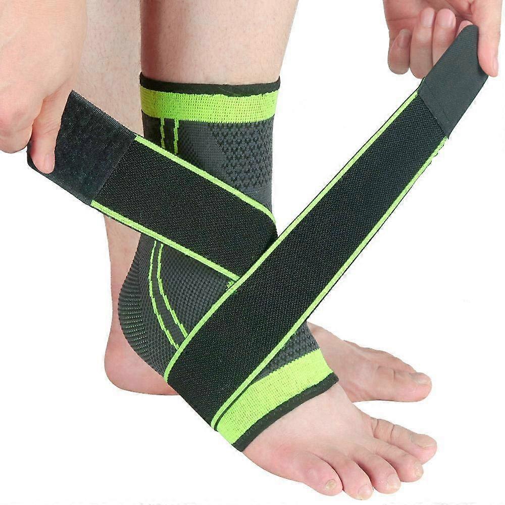 Ankle Joint Support 2Piece Unisex Nylon Elastic Ankle Brace Fixed Support With Adjustable Breathability Keeps Warm