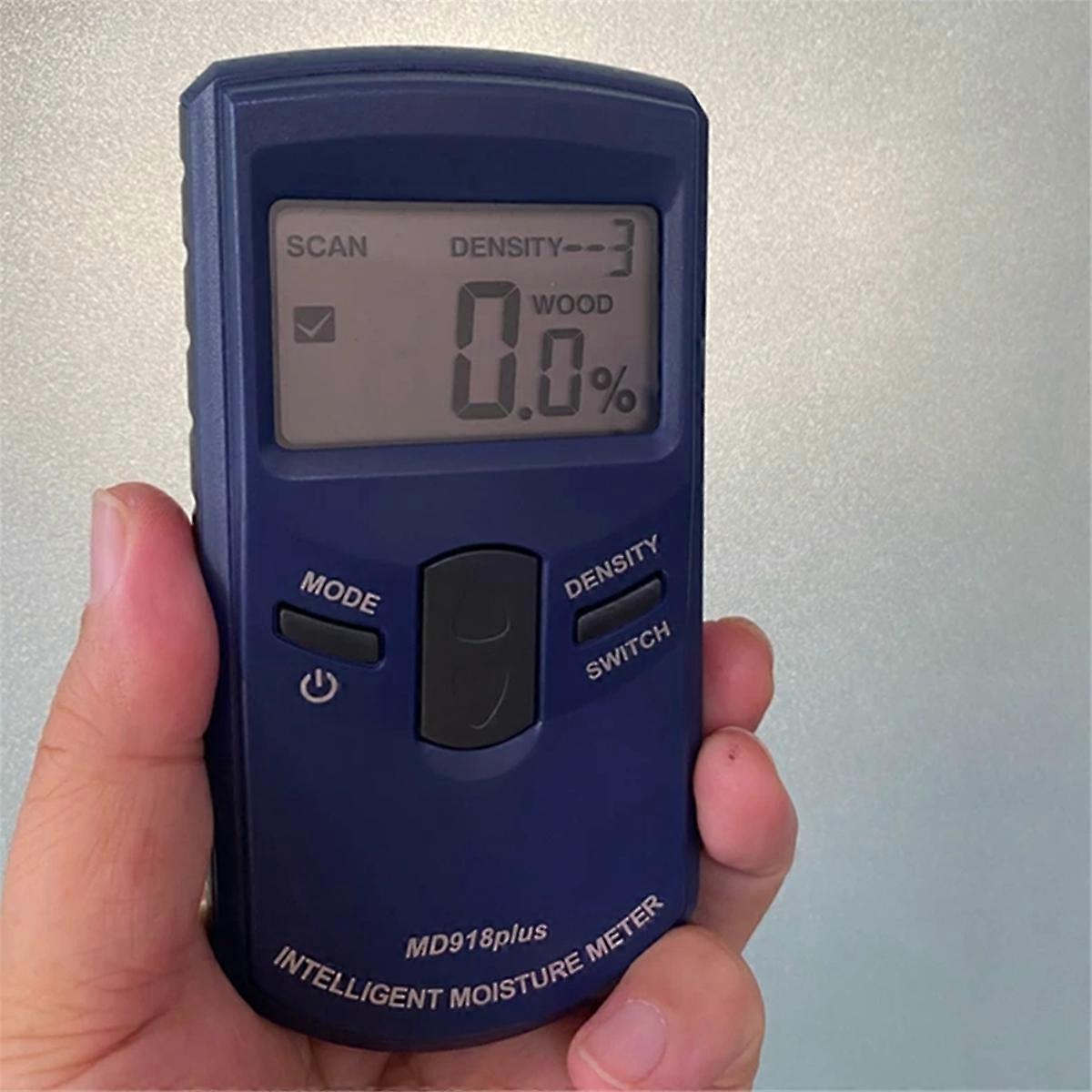 MD918plus Inductive Wood Moisture Meter 4-80% LCD Display HF Electromagnetic Waves Timber Damp Humid