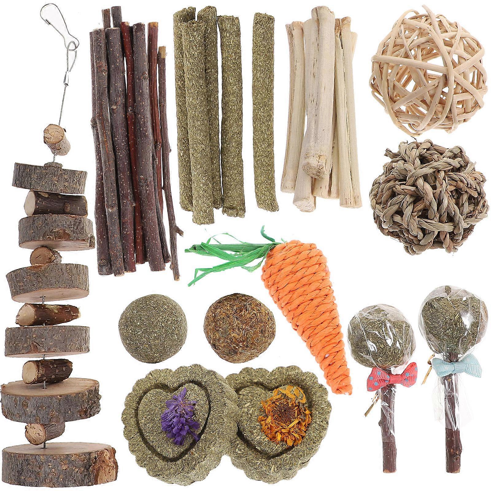 Rabbit Chew Toy Pet Teeth Care for Small Pets 4Sets