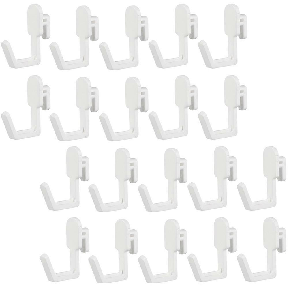 Pegboard Hooks Plastic J Shape Hooks for Storage 24Pcs Tool Organizer