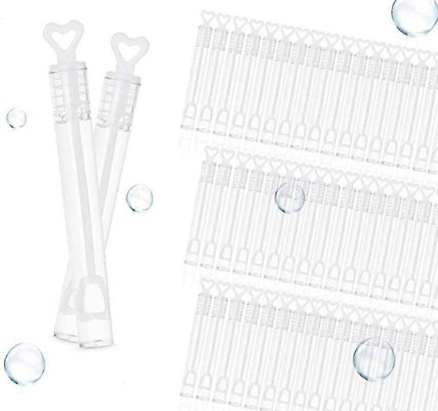 Fong 48x Soap Bubbles - Burbujas de boda con mango de corazón para bodas