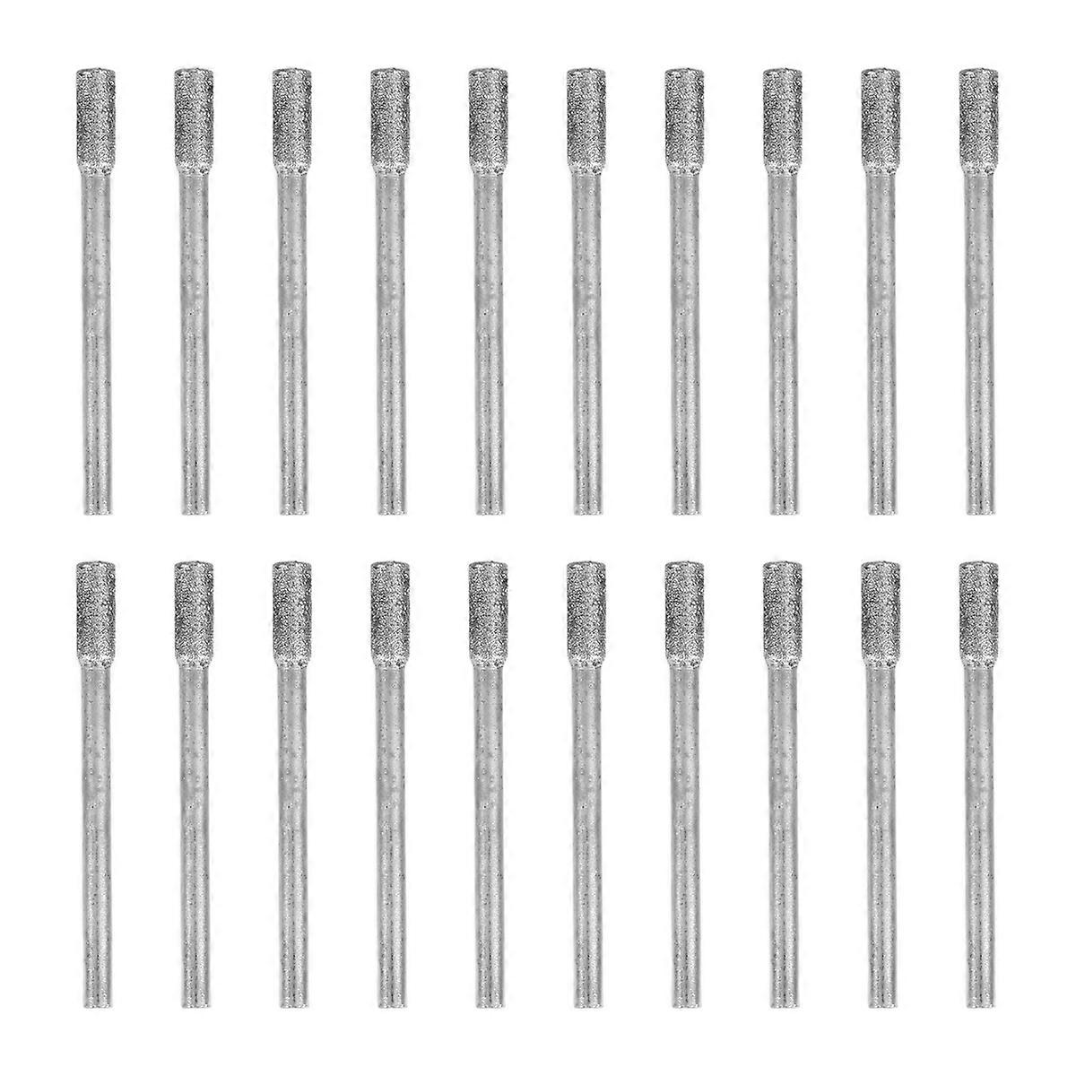 20 Pcs Diamond Grinding Bits 4mm for Most Rotary Tool Bit Grinder