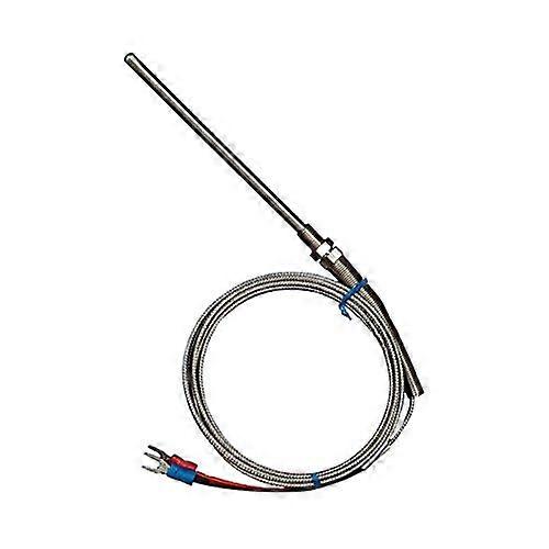 K Type Thermocouple  Temperature Resistant 100mm Probe Sensor Cable 5m