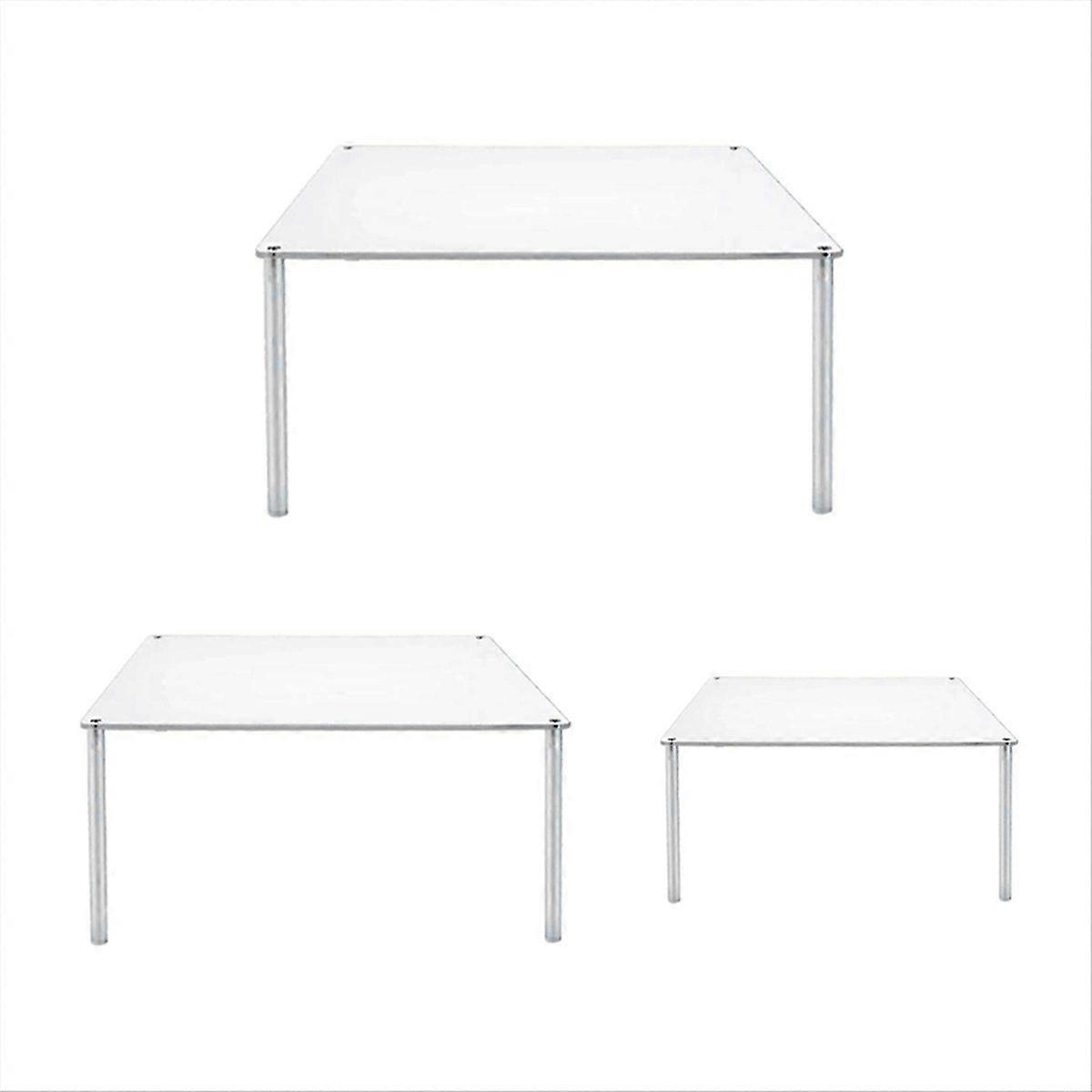 Acrylic Cupcake Stand, 3 Pcs Square Clear Cake Stand