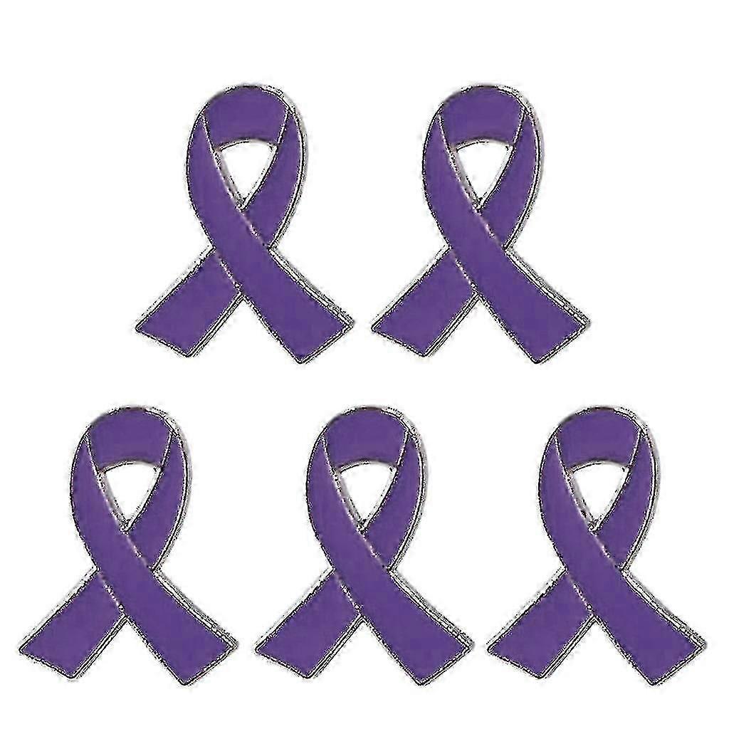 Set Of 5 Ribbon Brooch Pin Beautiful Design Ribbon Enamel Pin Alloy Material