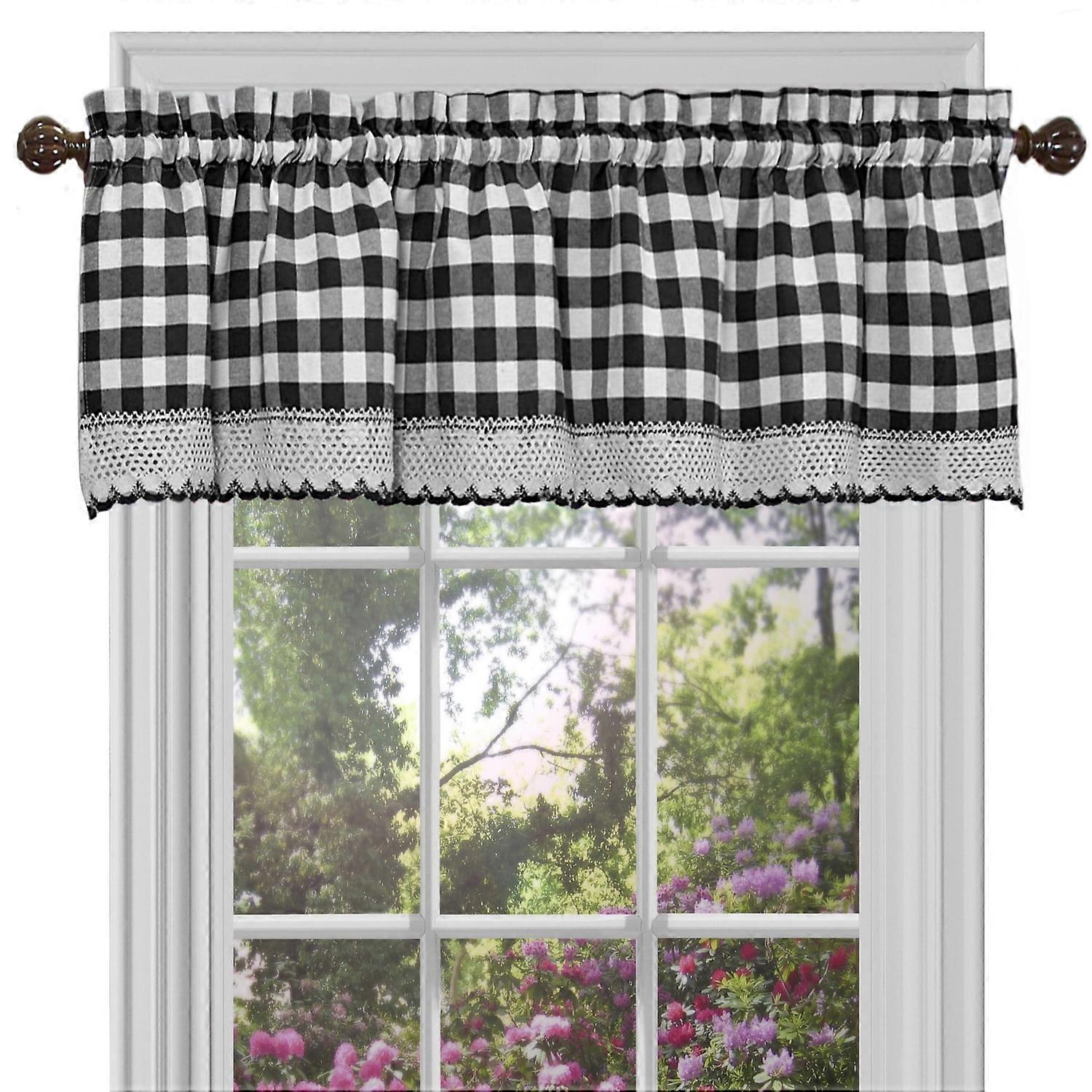 Classic Buffalo Check Kitchen Curtain Valance