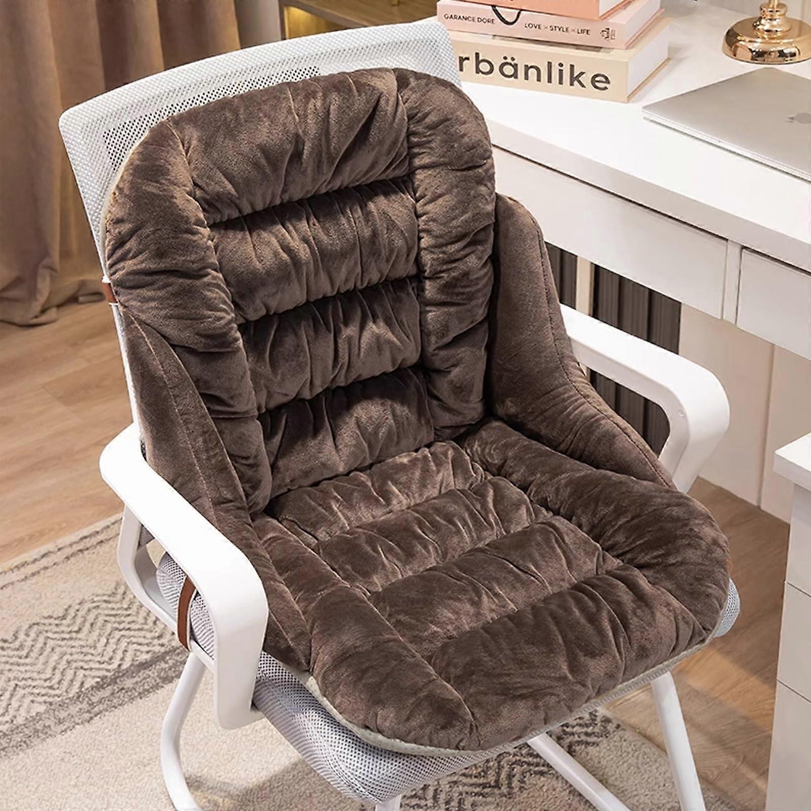 Winter Heated Seat Cushion For Chair And Armchair With 9Speed Temperature Adjustment And Timer, Brown, Home Office