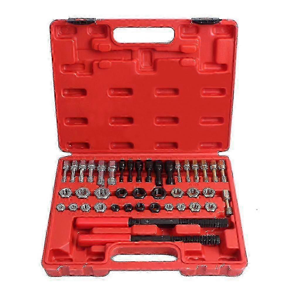 42pcs Rethread Reapir Tools Kit Metric File Thread File Unf/unc Rethreader Dies Taps