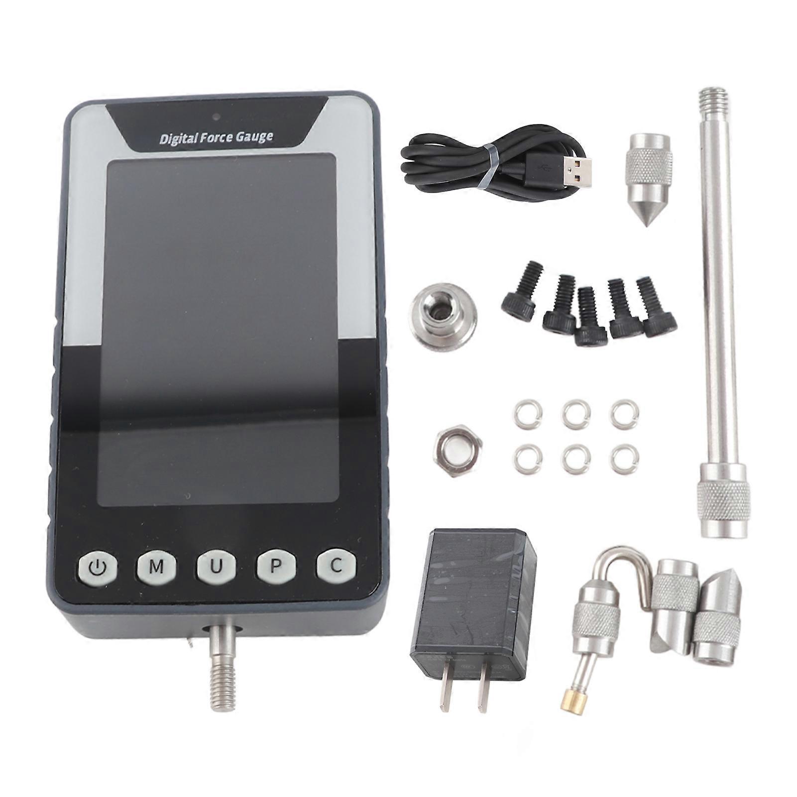 Digital force gauge for compression and tension testing, push pull dynamometer with LCD display