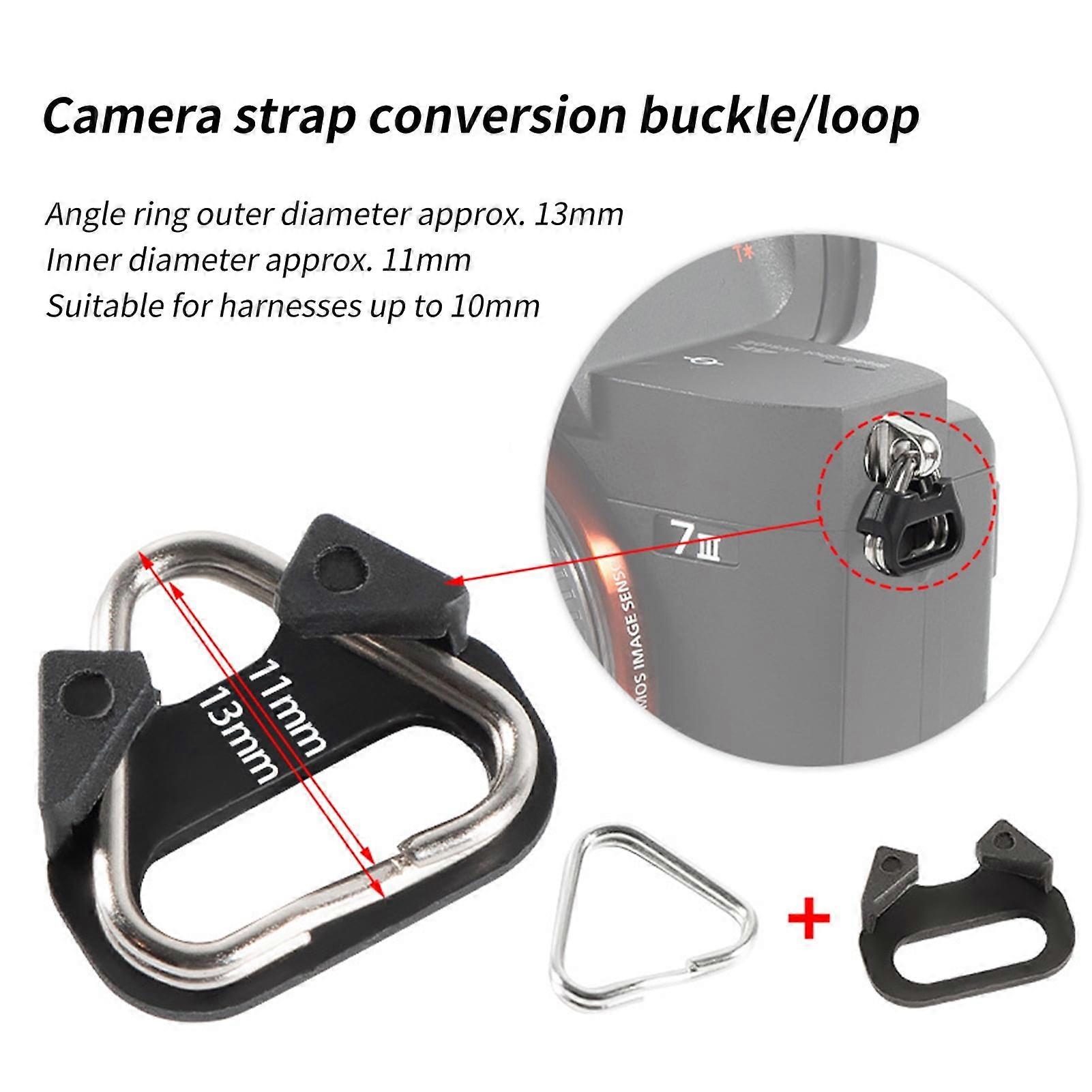 SUSUchens 2Pcs Conversion Ring Universal Easy Installation Mini Digital Camera Strap Split Ring Adapter Camera Parts Style A