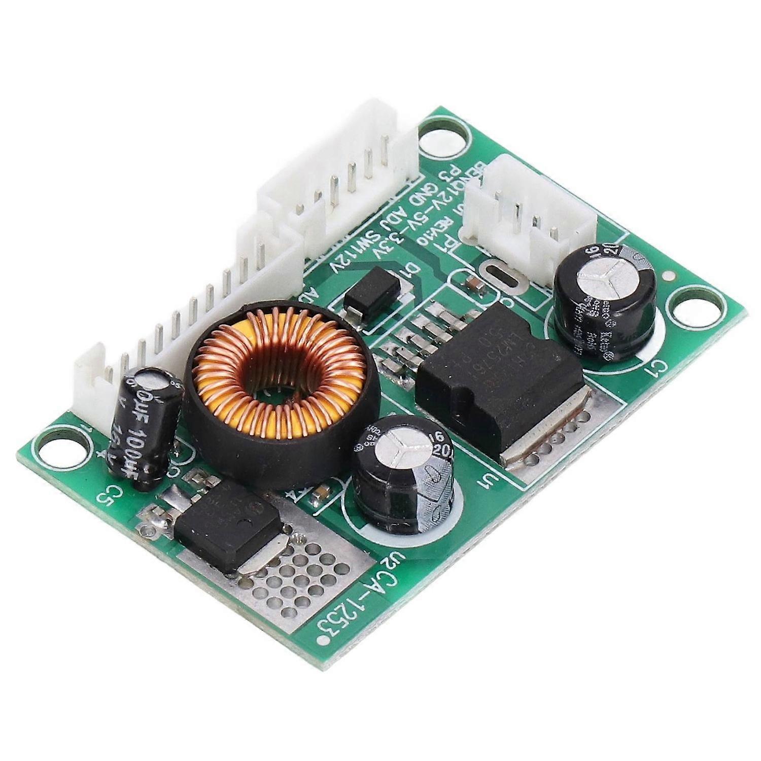 2Pcs Voltage Converter Module PCB LCD Power Supply Board with 3 Interface 12V to 5V 3.3V