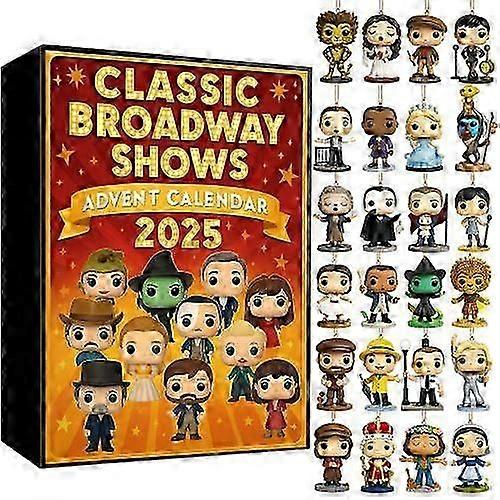 Classic Broadway Shows Advent Calendar 2025, 24-Day Countdown with Iconic Musical Character Collectibles, Halloween Edition