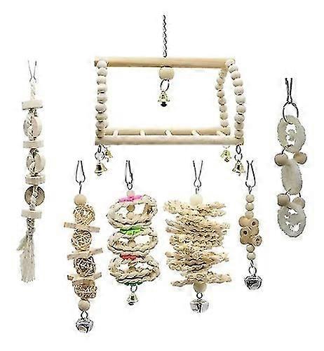 鳥のためのスイングチューイングおもちゃ 7個