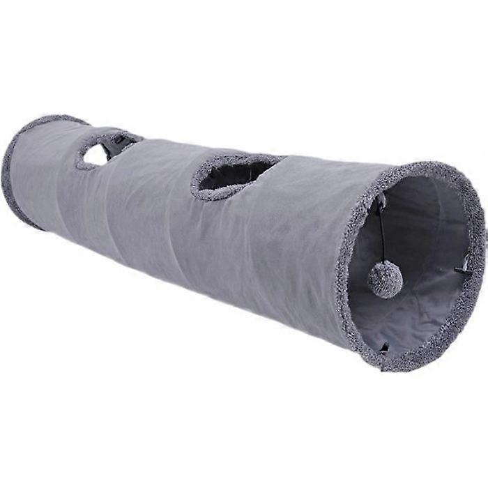 Foldable Cat Tunnel for Cats Cat Toys Durable Suede Play Tunnel Hidden Pet Crinkle Tunnel
