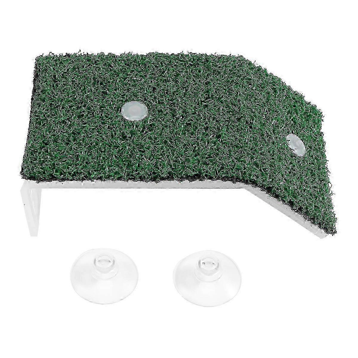 Turtle Basking Platform with Simulation Grass Ramp for Turtle Resting